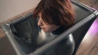 Behind the scenes painful kneeling vacuum cube