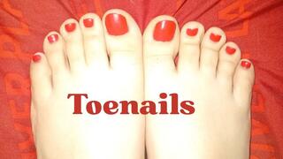 Nail polish on toenails