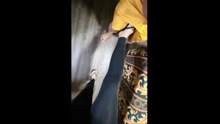 Ballbusting His Nutsack and Tiny Cock