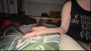 Ballbusting The Biker Shorts Boner Boy for Getting An Erection