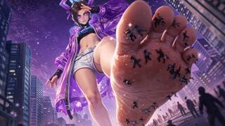 Galacta from Marvel Rivals giantess feet pov crush - 100% ai generated