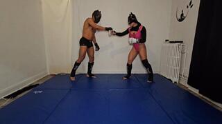 Sex fight, Kicking his balls