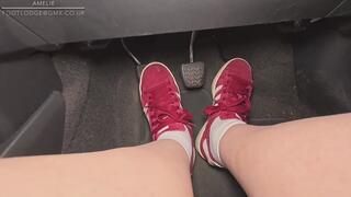 Driving and pedal pumping in my adidas sneaker