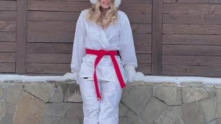 Powerful Kicks on Snow – Technique & Control in Kimono