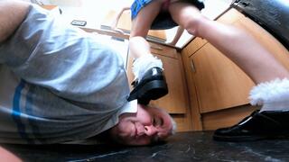 Danielle Schoolgirl Rearranging The Food Cupboard FLOOR CAM (4K)