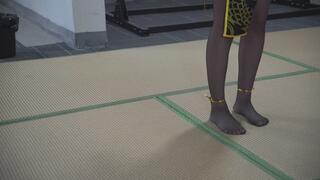 Ning Hong's Nighttime Rope Walking Training