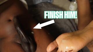 Curious Dyke Uses Nude Toe Grippers to Milk Throbbing Goonstick