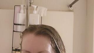 Nose picking and eating blowing in shower