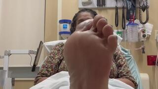 Sneaky Hospital Big Soles JOI - QueenSizeSexyFeet