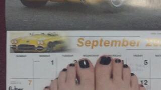 SEPTEMBER 2025 CALENDAR CAR FOOT FETISH