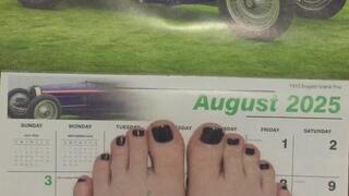 AUGUST 2025 CALENDAR CAR FOOT FETISH