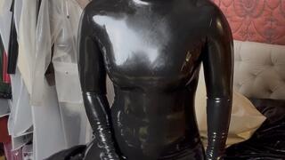 Rubbermissy is ready to get gagged, enclosed in rubber and fucked hard Part 1