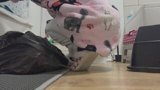 Mommy Scoops Cat Litter While Calling You Pathetic