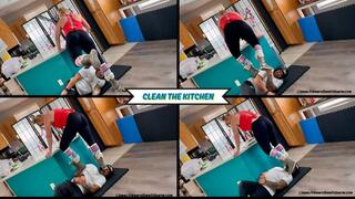Clean The Kitchen - Goddess Rapture Punishes Her Slave with One of Her Brutal Beatdowns For Not Cleaning The Kitchen - Vicious Foot Domination Where Kicking & Stomping Break Him - UltraHD (WMV)