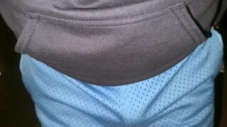 A nice night outing while taking off my shorts