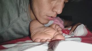 Tatiana rest and her friend worship her feet