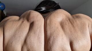 FIRST VIDEO RECORDED IN 2022 UNPUBLISHED HUGE PECS! PUMPED CHEST TOPLESS XTREME PUMPED HUGE BACK MOUNTAIN FEMALE TRAPS MUSCLE BIG MUSCULAR MOST SHE HULK MUSCLE LEGS BIG BOSS POWERHOUSE WIFE FLEX POSE IN FIRE