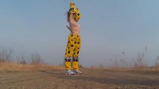 Backstage Fun in Yellow Pajamas