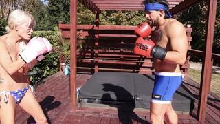 Tatiana Steele vs Sam Stout In A Topless Outdoors Boxing Match