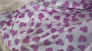 Sweaty Smelly Ebony MILF Feet in Plastic