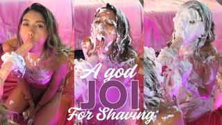 JOI messy with shaving foam