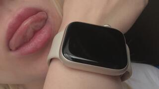 Apple Watch and lips fetish