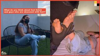 FOOT WORSHIP INTERVIEW - 20 YO Answers Foot Fetish Questions And Gets Her Feet Worshipped & Toes Sucked After - ASMR Toe Sucking Sounds