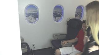 Foot fetish sex with stewardess in airplane! w m v