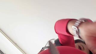 Giantess Ada Wong set on a tiny sneaky man