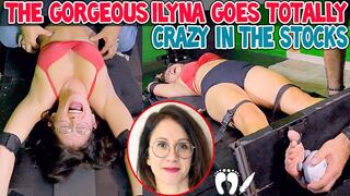 THE GORGEOUS ILYNA GOES TOTALLY CRAZY IN THE STOCKS - FULL HD MP4