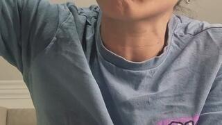 My face is as red as an apple after holding my breath