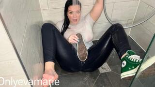 Wet Converse Jeans In Shower