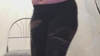 Dancing in tight clothing and no bra