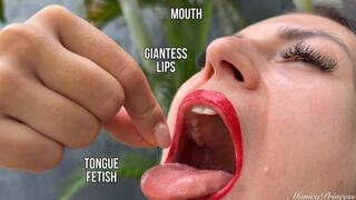 Giantess lips, Mouth, Tongue Fetish 4K