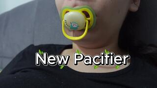 My Indian Stepsister bought a new pacifier and is trying it out.