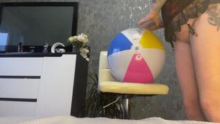 looner girl sittopop beachball