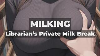 MILKING - Librarian’s Private Milk Break - Shhh… Drink from Your Milky Librarian - I locked the private study room just for you—now straddle my lap and nurse my leaking, heavy breasts until we both come