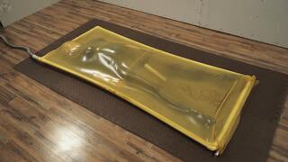 Extreme sex in a vacuum bed with a vibrator and orgasms