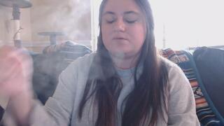 Smoking in a sweater