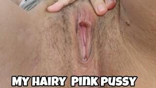 Opening & Spreading My Thick Hairy Pussy Lips for You