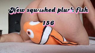 New squashed plush fish 156