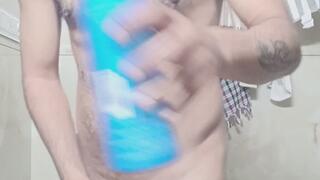 Indian desi man enjoy shower and masterbation show and cleaning