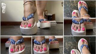 Juliette-RJ BBW Queen Feet Gooning for you - FOR MOBILE DEVICES USERS - GOONING - FOOT FETISH - SOLO FEMALE - WEDGE FLIP FLOPS - GOONING ORDERS - ARCHED FEET - LONG TOENAIL