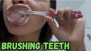 Brushing teeth + Foam