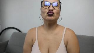 The smell of my lipstick and my mouth c