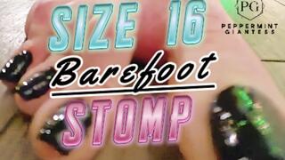 6’7 Giantess Size 16 Barefoot Stomp Destruction in Slow Motion