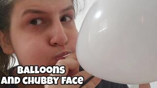 Chubby Face Girl Blowing Up Balloons – My Cheeks Get Huge (balloon inflation)