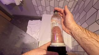 POV Morning Shower Cock Pump with a Big Bear Body