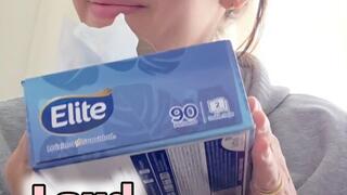 Loud blowing nose sounds