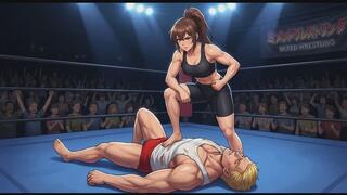 Mixed Wrestling Confessions #157: Pinning Him Down in Mixed Glory